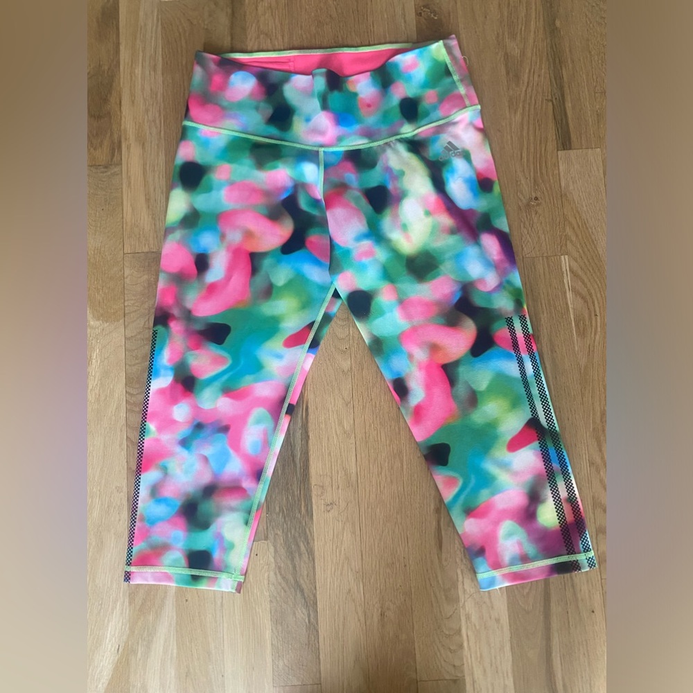 Adidas Climalite Printed Cropped Leggings sz M